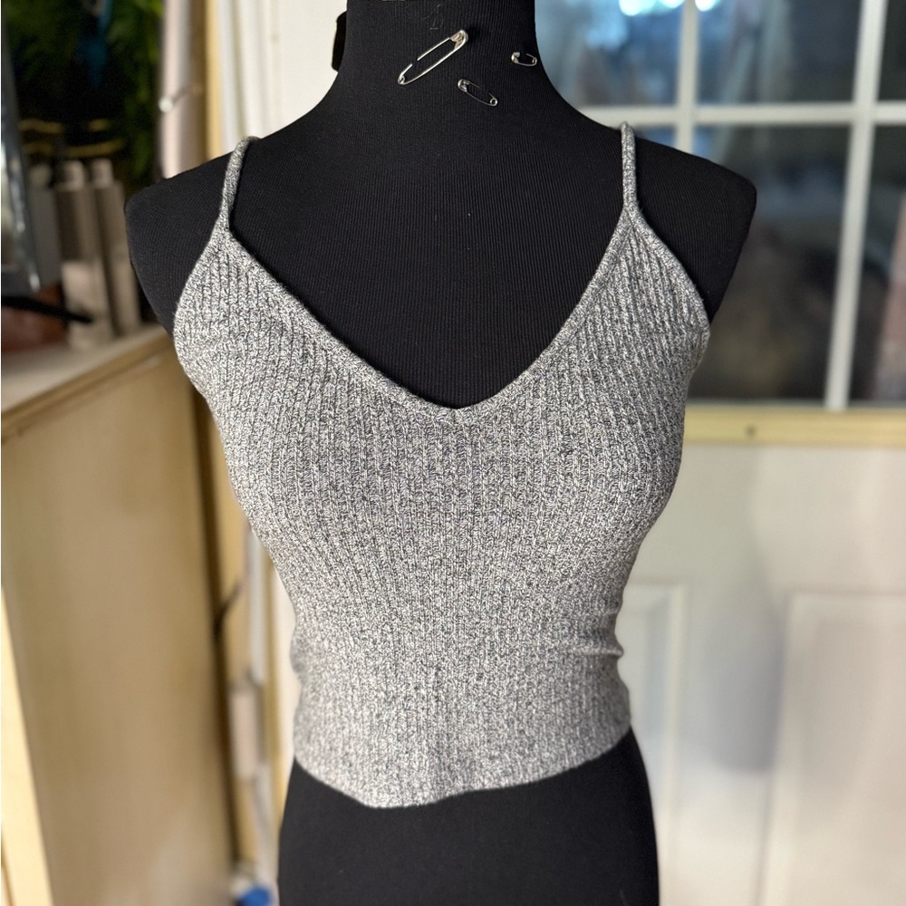 Brandy Melville Gray Ribbed Camisole